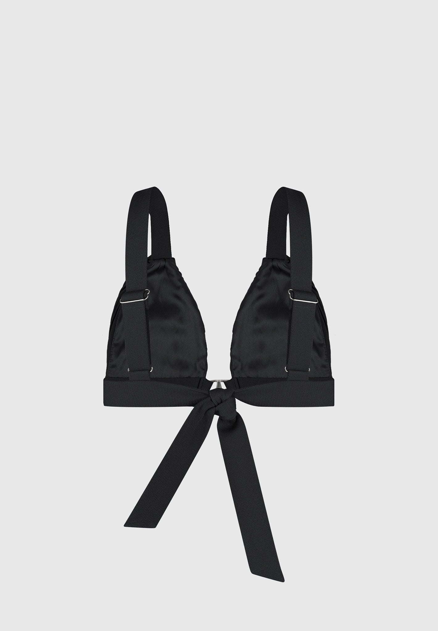 Pleated Eiffel Bralette - Black