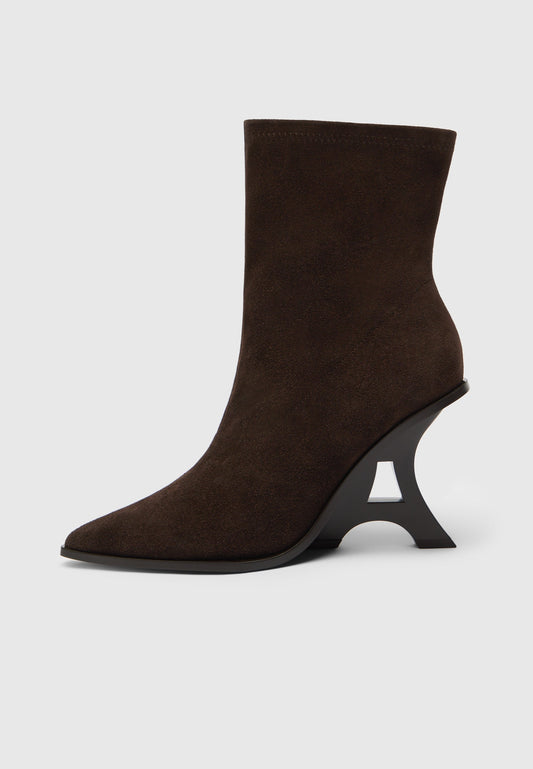 L'Eiffel Heeled Suede Boot - Espresso